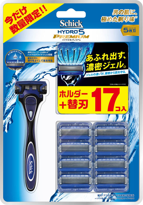 Schick Hydro 5 Premium Club Pack - Main Unit with 17 Extra Blades Included