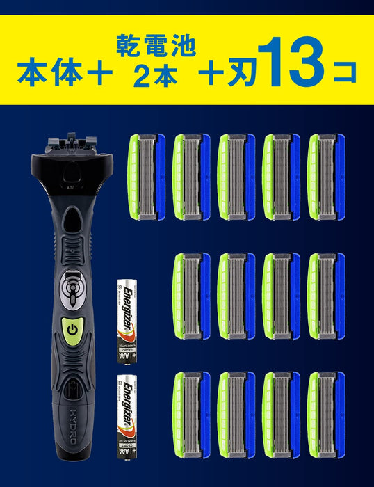 Schick Hydro 5 Power Select Razor Club Pack with Holder and 12 Replacement Blades