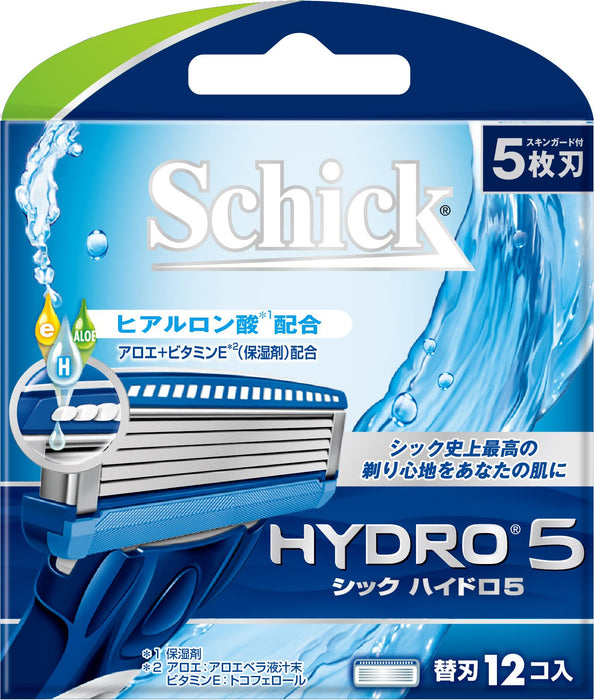 Schick Hydro 5 Razor Refill Pack - 12 Replacement Blades