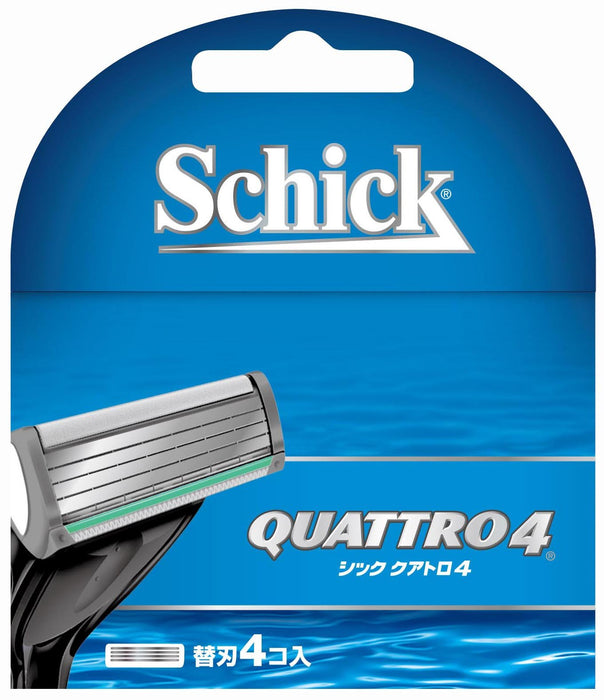 Schick Quattro 4 刀片刮鬍刀替換刀片 4 件裝