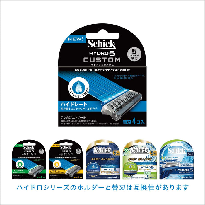 Schick Hydro 5 Custom Hydrate Men's Razor Replacement Blades 8-Pack