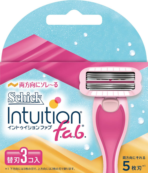 Schick Intuition Fab 女士刮鬍刀備用刀片 3 件