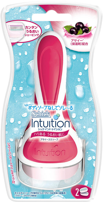 Schick Intuition 女士剃须刀紧致湿润肌肤，含 3 个刀片