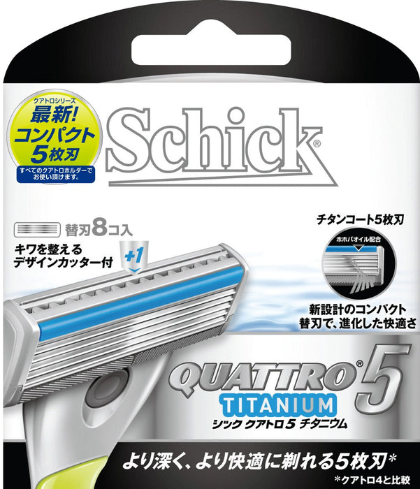 Schick Quattro 5 Titanium - Single Item with 8 Replacement Blades