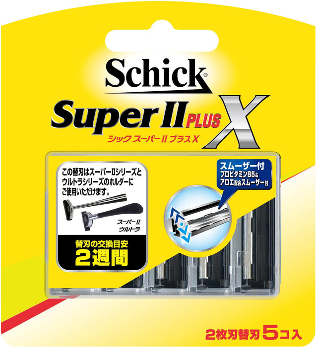 Schick Super II Plus X 2 刀片備用墨水匣 5 件裝