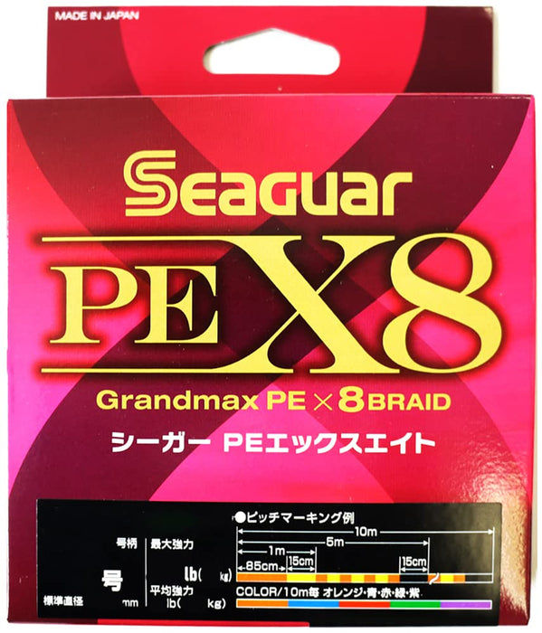 Seaguar PE X8 400M 2 號 35 磅多色編織釣魚線