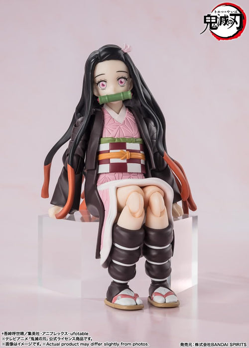 Bandai Spirits 鬼灭之刃 Nezuko Kamado 130 毫米 PVC ABS 可动人偶，由 SH Figuarts 制作