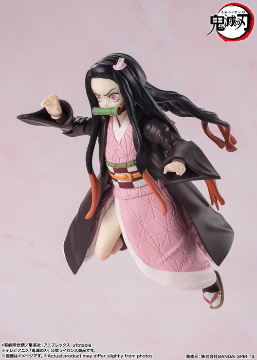 Bandai Spirits Kimetsu No Yaiba Nezuko Kamado 130mm PVC ABS Movable Figure by SH Figuarts