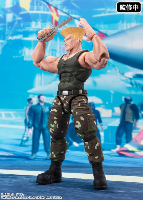 Bandai Spirits SH Figuarts 街头霸王 Guile Outfit 2 160 毫米 ABS PVC 公仔