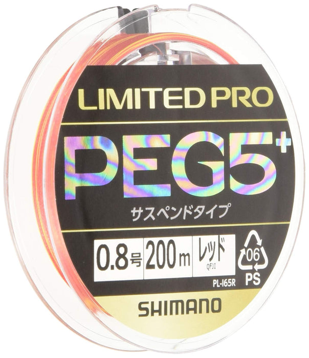 Shimano Limited Pro Peg5+ Suspend 0.8 红色 200 米钓鱼线 Shimano