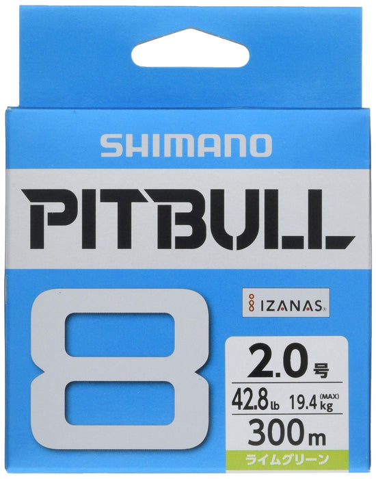 Shimano Pitbull 8 Fishing Line 300M 2.0 Lime Green