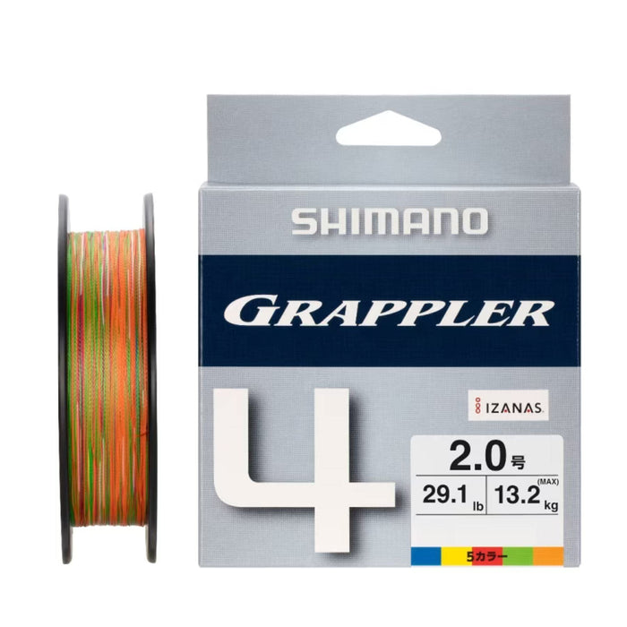 Shimano Pe Line Grappler 4 200M No.2 Multicolor Durable Fishing Line