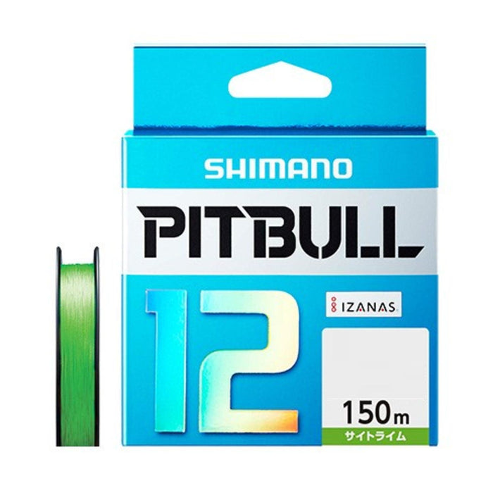 Shimano Pitbull 12 股編織釣魚線 150M 0.6 石灰 13.9 磅