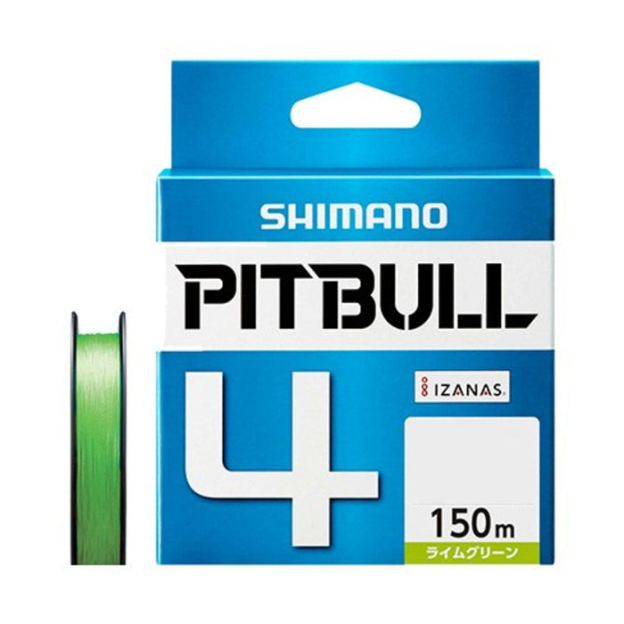 Shimano Pitbull 4 股编织钓鱼线 150 米 0.4 酸橙绿 8.6 磅