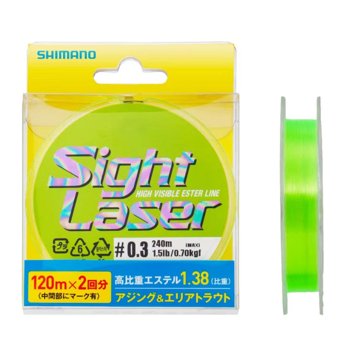 Shimano Sight Laser Ex 240M Fluorescent Green Fishing Line 0.3 Cl-L75Q