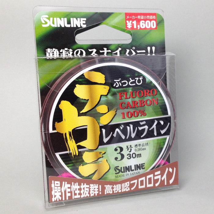 Sunline 氟碳 Buttobi Tenkara Level Line 30M #3 橘色釣魚線