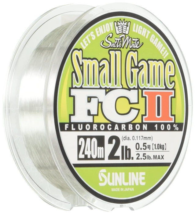 Sunline Fluorocarbon Fishing Line Saltymate 240m 2lb 0.5mm Natural Clear