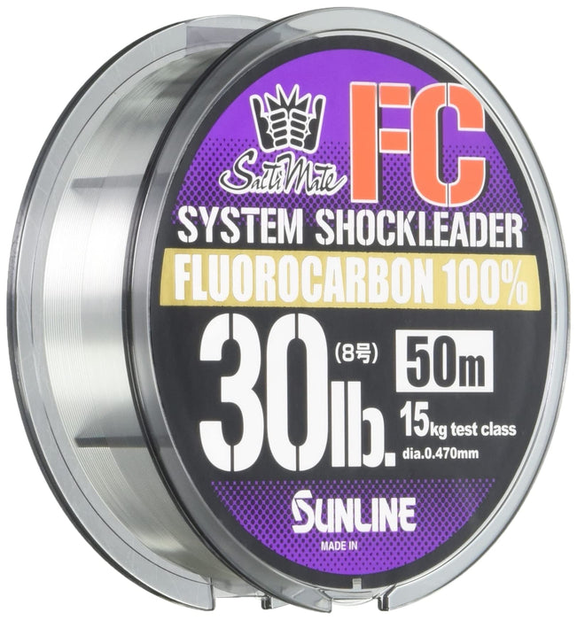 Sunline Harris Saltymate System Shock Leader Fc 50M 30 磅 #8 钓鱼线