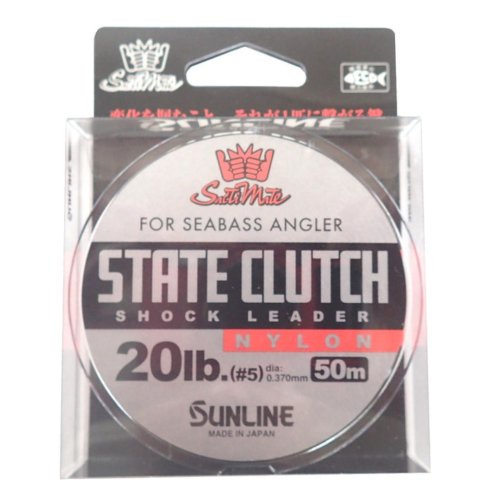 Sunline Leader Saltymate State Clutch 尼龙 50M 20 磅透明钓鱼线