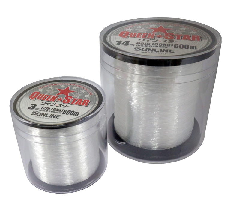 Sunline Nylon Fishing Line Queen Star 600M No. 24 Clear Durable Quality