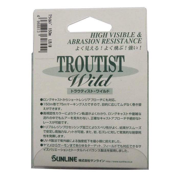 Sunline Troutist Wild 150M Nylon Fishing Line 0.6 2.5Lb Super Matte Green