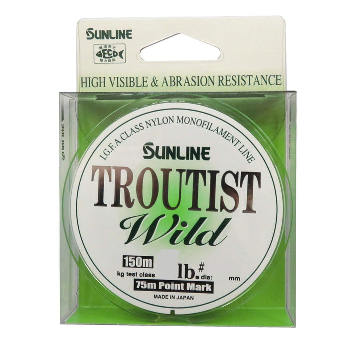 Sunline Troutist Wild 150M 1.5 6Lb 超霧面綠尼龍線