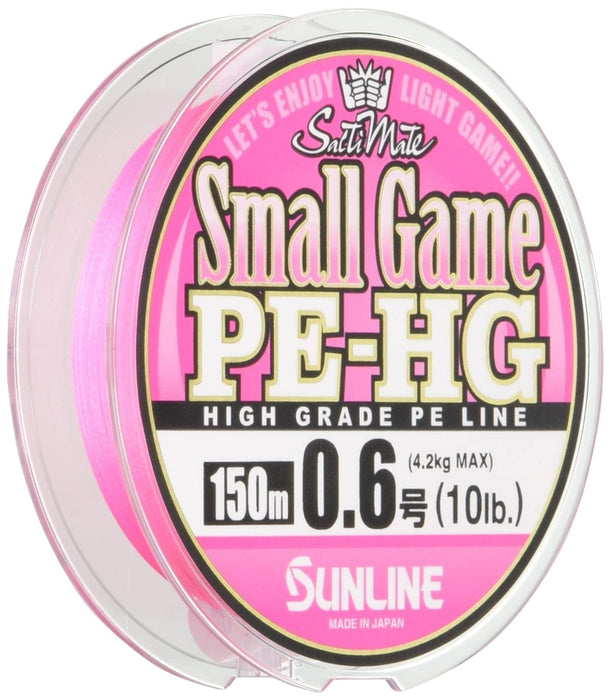 Sunline Salty Mate Small Game PE Line 150M 0.6 10Lb Sakura Pink