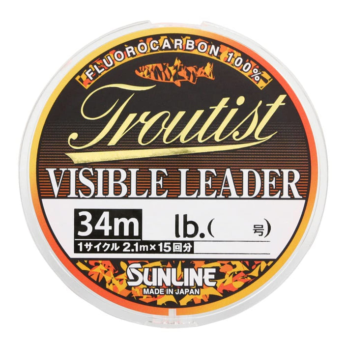 Sunline Troutist Visible Leader 34M 7Lb High-Visibility Fishing Line