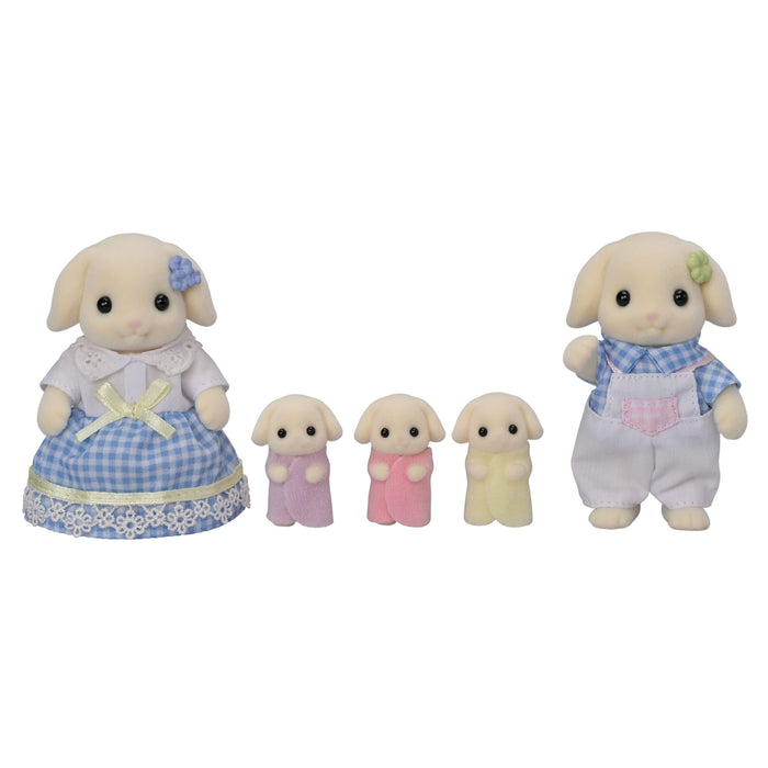 Epoch Sylvanian Families Flora 兔子家庭娃娃屋玩具 FS-50 认证适合 3 岁以上儿童