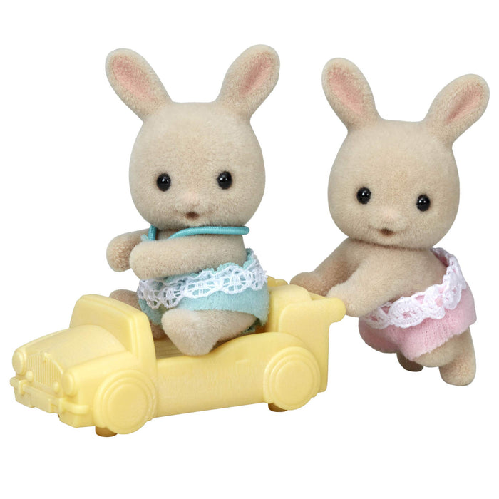 Epoch Sylvanian Families Doll Milk Rabbit Twins Toy U-88 St Mark Certified for Ages 3+