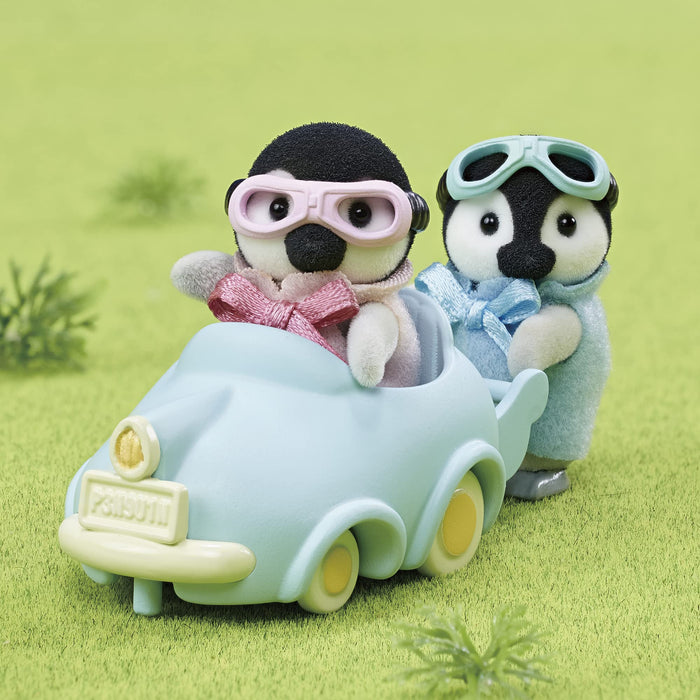 Epoch Sylvanian Families 企鵝嬰兒車娃娃和家具套裝 3 歲以上玩具