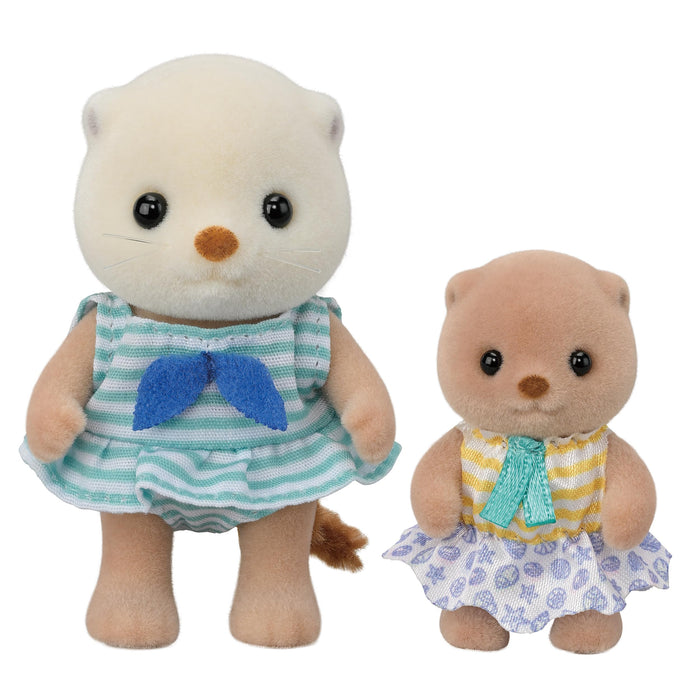 Epoch Sylvanian Families 海獺兄弟姊妹玩具組玩具娃娃屋家具適合 3 歲以上