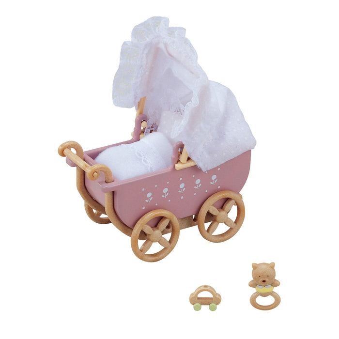 Epoch Sylvanian Families 嬰兒車套裝 St Mark 認證娃娃屋玩具適合 3 歲以上兒童