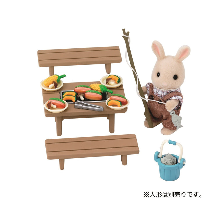 Epoch Sylvanian Families 燒烤套裝經過認證的玩具娃娃屋適合 3 歲以上兒童