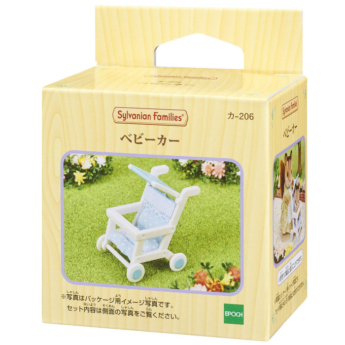 Epoch Sylvanian Families 婴儿推车玩具（适合 3 岁及以上儿童）娃娃屋家具车-206