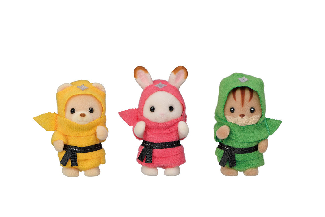 Epoch Sylvanian Families Baby Ninja Trio C-66 St Mark Certified Dollhouse Toy for Ages 3+