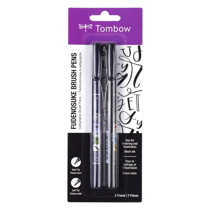 Tombow Fudenosuke 毛笔签名笔 2 件套 Gcd112 &amp; Gcd111 – 高品质书写工具