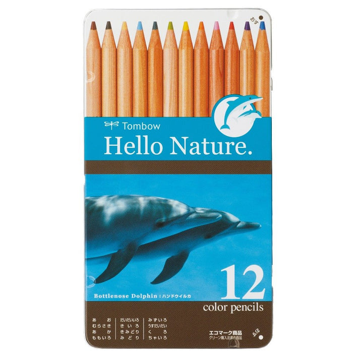 Tombow Hello Nature 12-Color Dolphin Series Colored Pencils Set