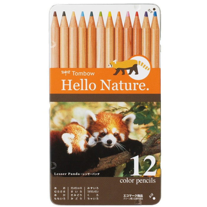 Tombow Hello Nature 小熊猫12色套装彩色铅笔 CB-RHNDL0212C