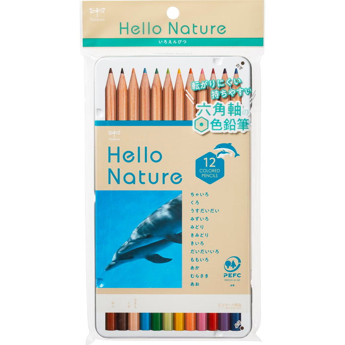 Tombow 12色套裝寬吻海豚主題Hello Nature色鉛筆