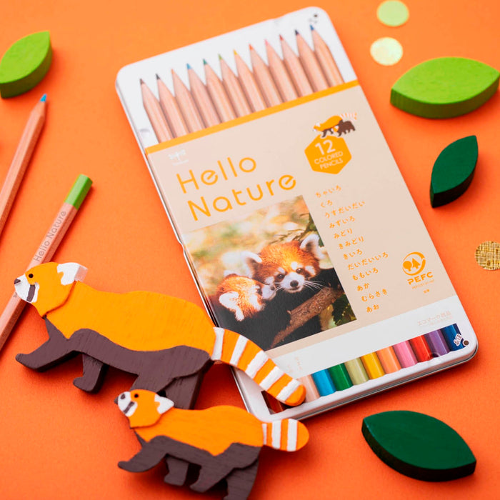 Tombow Hello Nature 小熊猫12色彩色铅笔套装