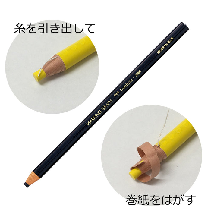 Tombow 2285-17 蓝色图形标记彩色铅笔纸卷 12 张