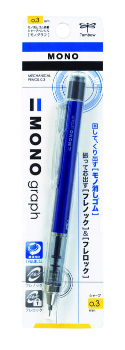 Tombow Monograph 0.3 Mechanical Pencil in Elegant Blue DPA-131D