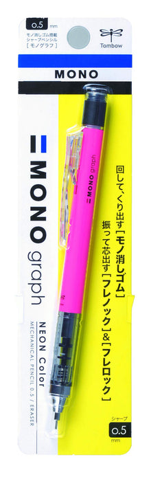 Tombow Monograph Mechanical Pencil 0.5mm in Neon Pink - DPA-134F