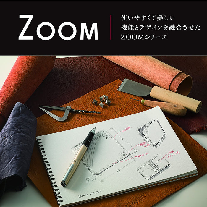 Tombow 双色多功能笔 带 Sharp Zoom 505Mf - 银色版