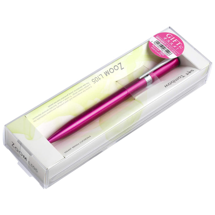 Tombow Zoom L105 Pink Ballpoint Pen 0.5mm Oil-Based Gift Package