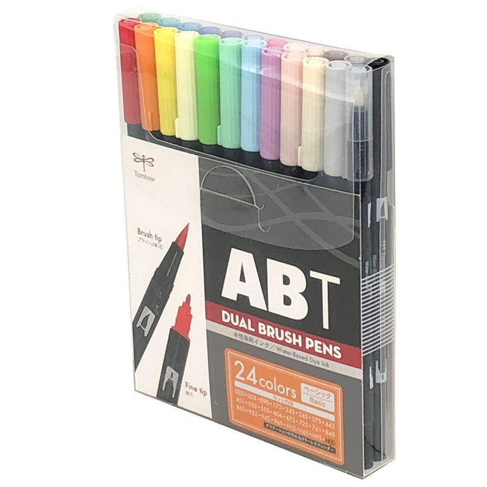 Tombow 双头毛笔 24 色套装基础款 - AB-T24CBA - 铅笔毛笔