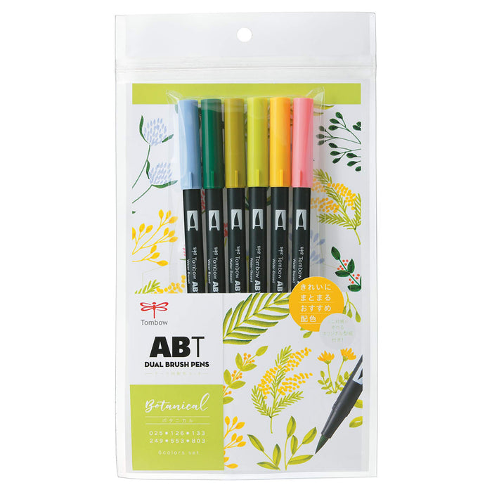 Tombow Botanical Set AB-T6CBT 6-Color Dual Brush Pencil Brush Pen