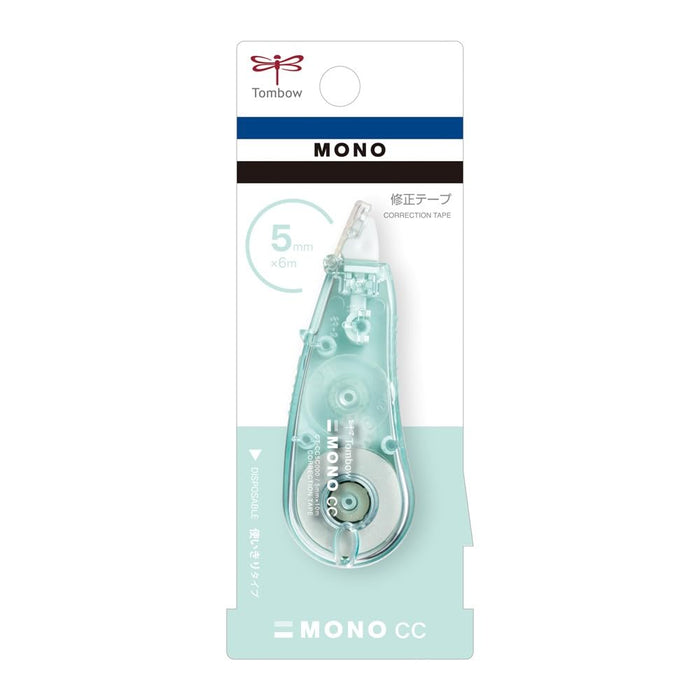 Tombow Mono CC Blue Green Correction Tape 5mm Width Pack of 5