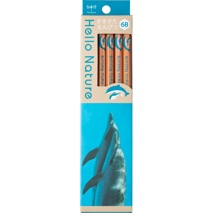 Tombow 6B Drawing Pencil - Bottlenose Dolphin Design - Kb-Khndl2-6B